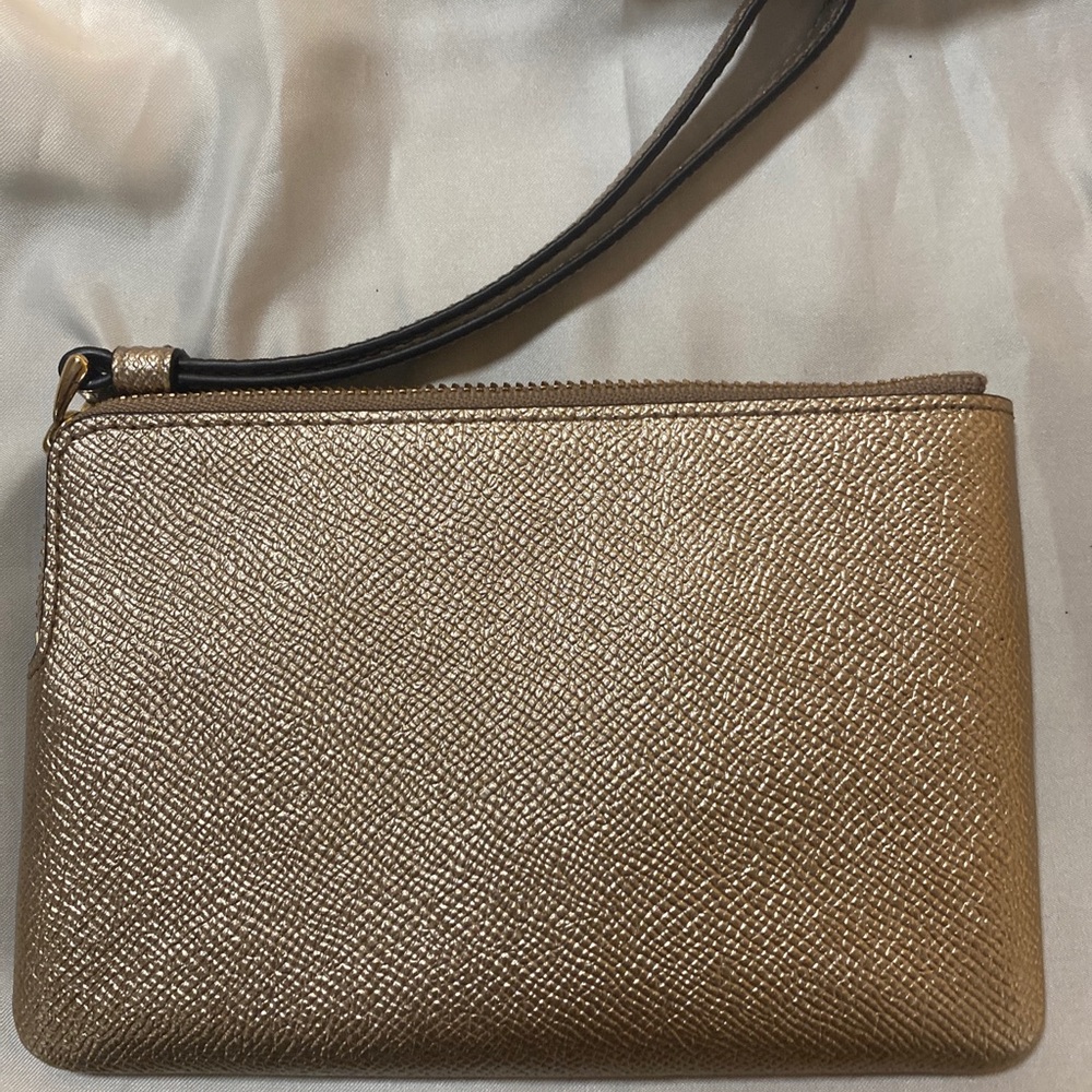 Coach gold metallic wristlet - Picture 3 of 4